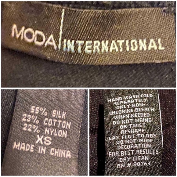 XS BRAND NEW! Moda International “Embellished Backless V” Top - Picture 3 of 5